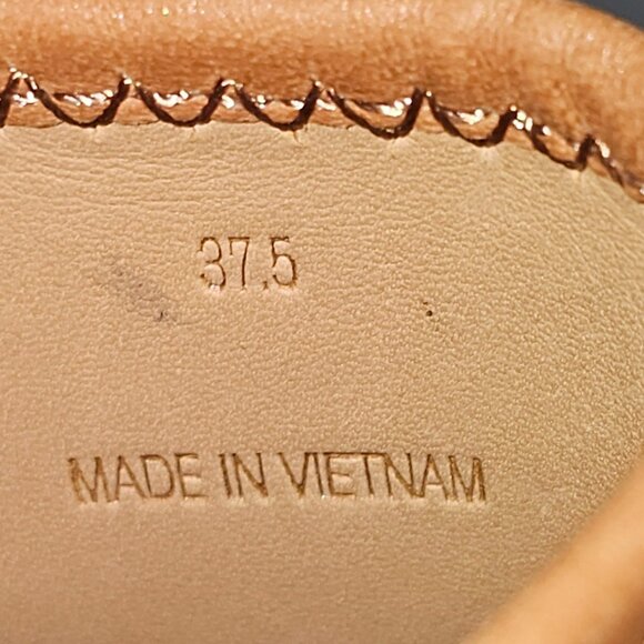 NEW Rag & Bone Anteros Sandal Womens EU 37.5 Cotton Tan Espadrille Peep Toe - Picture 13 of 14